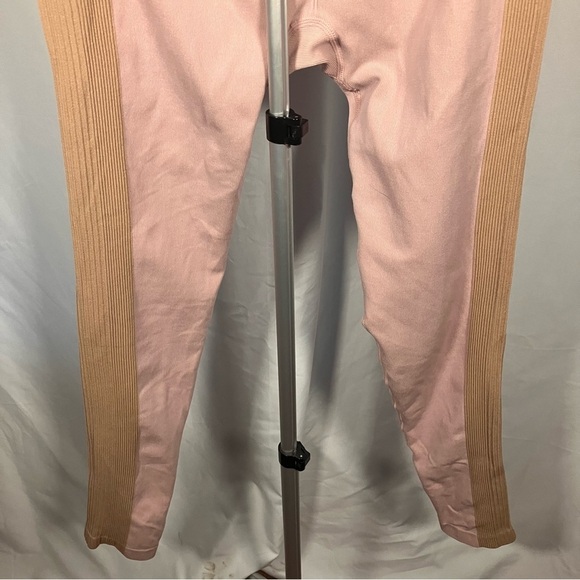 Ryka Pink and Tan High-Waisted, ribbed, seamless compression leggings, XL - Picture 7 of 7